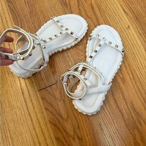 Valentino White Sandals 8.5